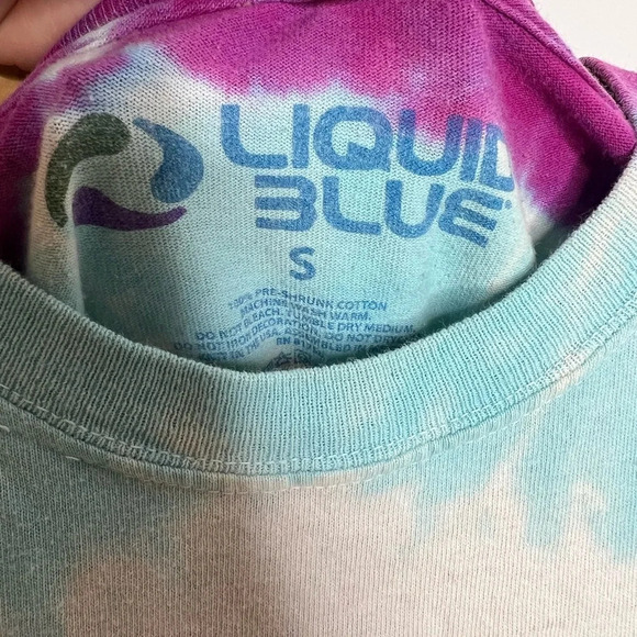 Vintage 1999 Grateful Dead Liquid Blue Tie Dye Skeleton Magician Double Sided - Picture 12 of 13